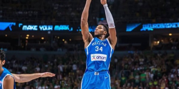 字母哥欧洲杯连续11场得分25+ 距历史第一仅差9场