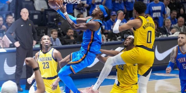 SGA轰34+8哈利伯顿17分 雷霆轻取步行者总分1-1