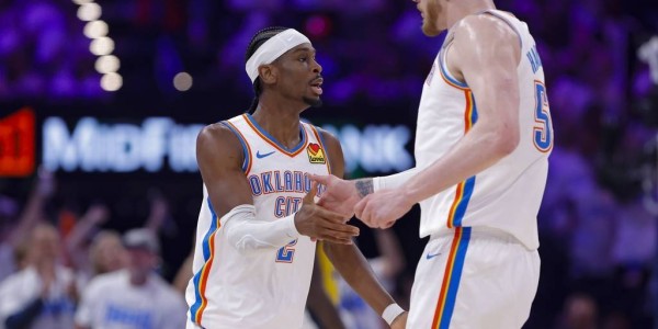 G5半场:雷霆双塔奇效三分如雨 哈里伯顿半场0分