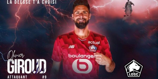 官方：吉鲁加盟法甲里尔披9号 乔纳森-戴维接近签尤文