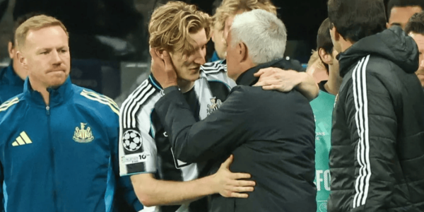 穆帅赞扬的24岁纽卡斯尔边锋，入选欧足联欧冠第3轮最佳阵容