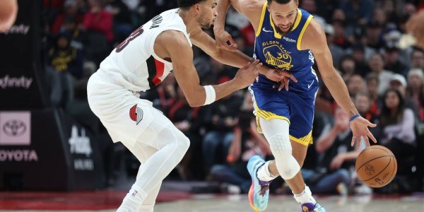 杨瀚森2分2帽1板库里35分 开拓者8人上双大胜勇士