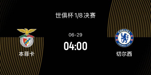 世俱杯1/8决赛前瞻-本菲卡VS切尔西：被拜仁算计，本菲卡死磕蓝军