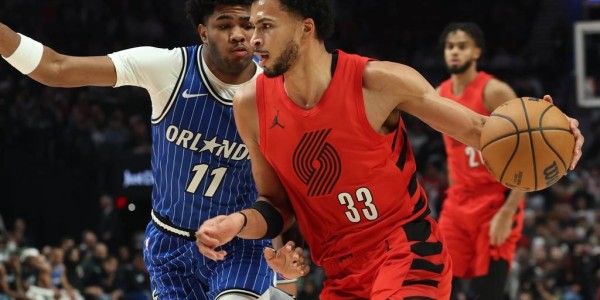 杨瀚森4分2板2助1断1帽贝恩23+4+5 开拓者不敌魔术