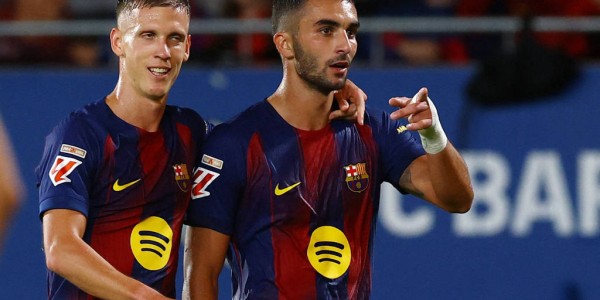 西甲-费兰梅开二度奥尔莫传射 巴萨主场3-0完胜赫塔费