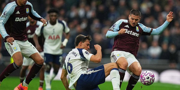 热刺1-2遭维拉逆转 罗杰斯、布恩迪亚建功