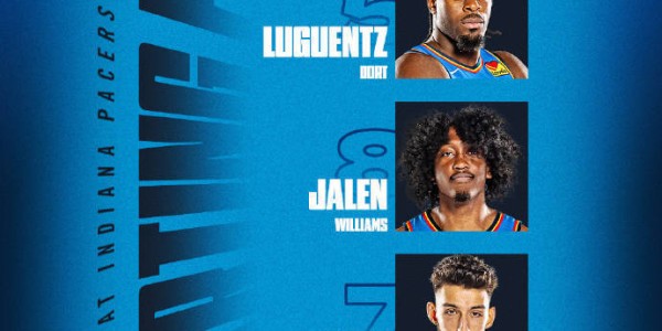 G6双方先发：雷霆双塔开局 步行者未变阵