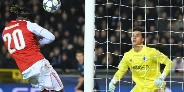 欧冠阿森纳3比0布鲁日，马杜埃凯梅开二度，核心伤停新锐爆发